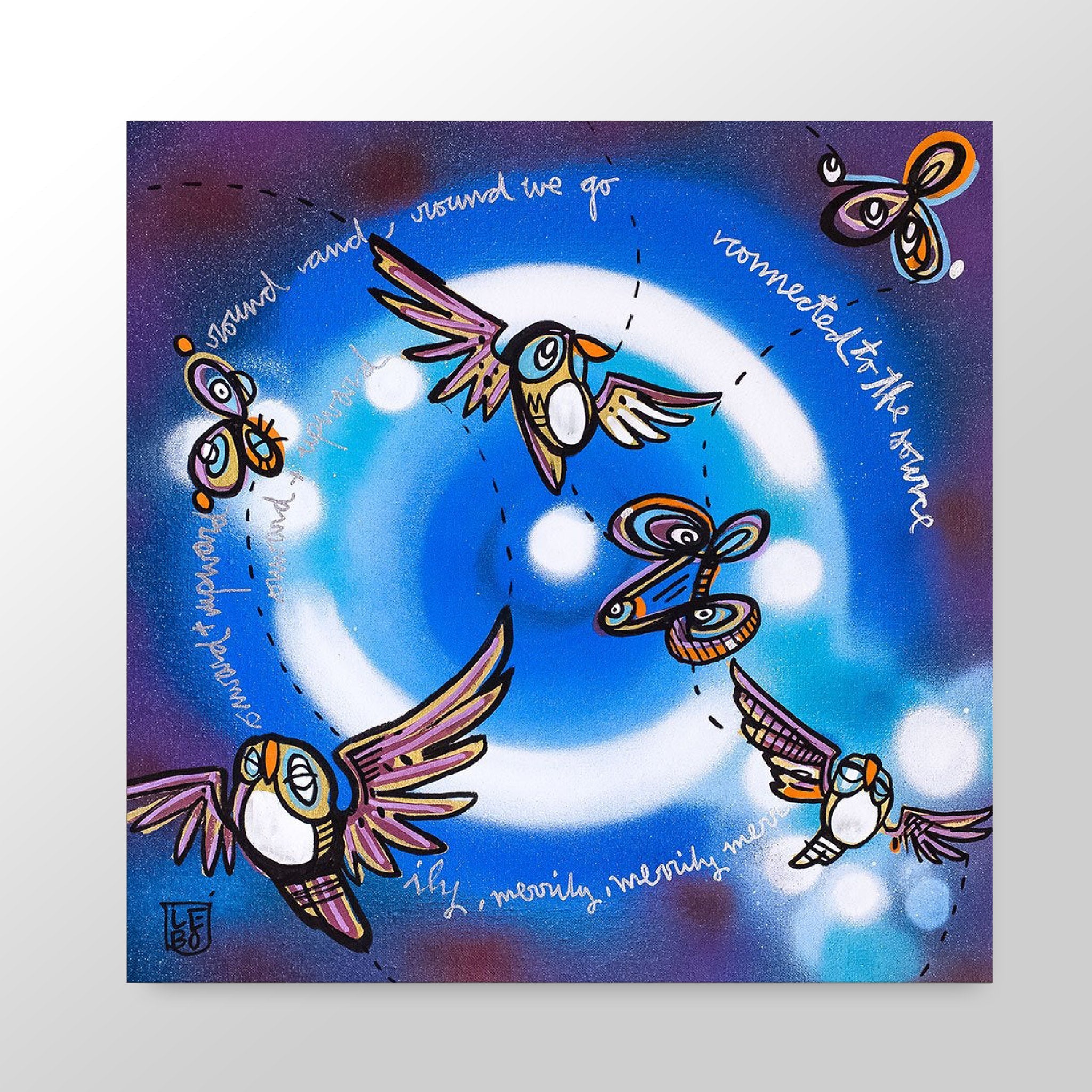 Round And Round We Go - Lebo Brushed Aluminum Artbond